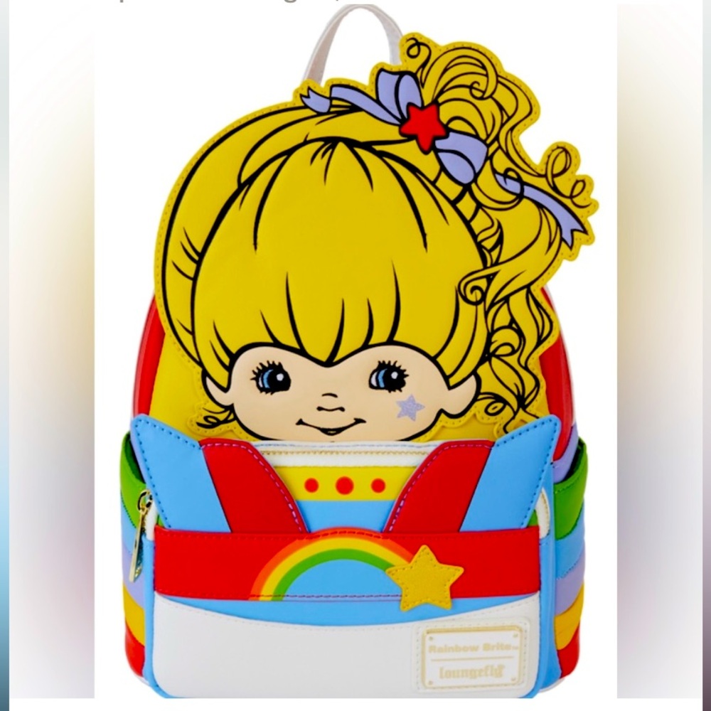 🏷 BNWT Loungefly Rainbow Brite Mini Backpack~Rare~Limited Edition~Vegan Leather
